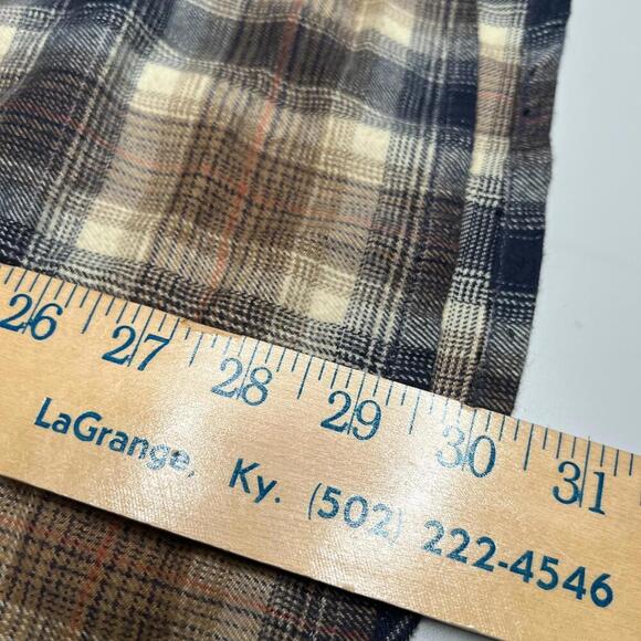 Carhartt Women’s XXL Plaid Flannel Shirt Jacket Hoodie 100% Cotton – Brown/Beige - Picture 4 of 12